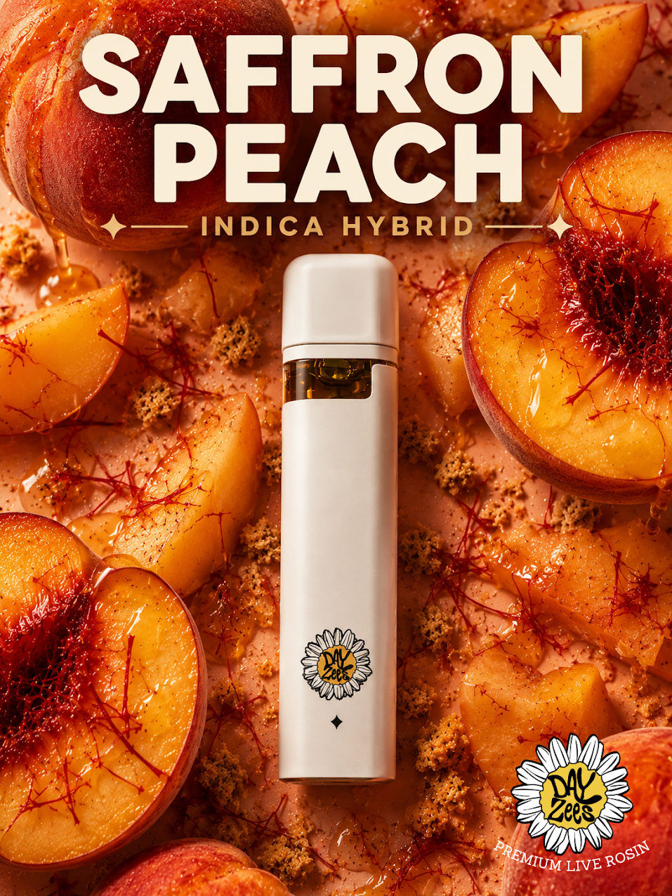 Saffron Peach 1g Live Rosin AIO by Dayzees