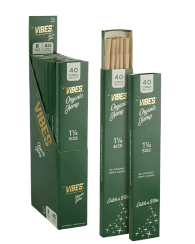 VIBES Cones 1 1/4 40pk- Organic Hemp
