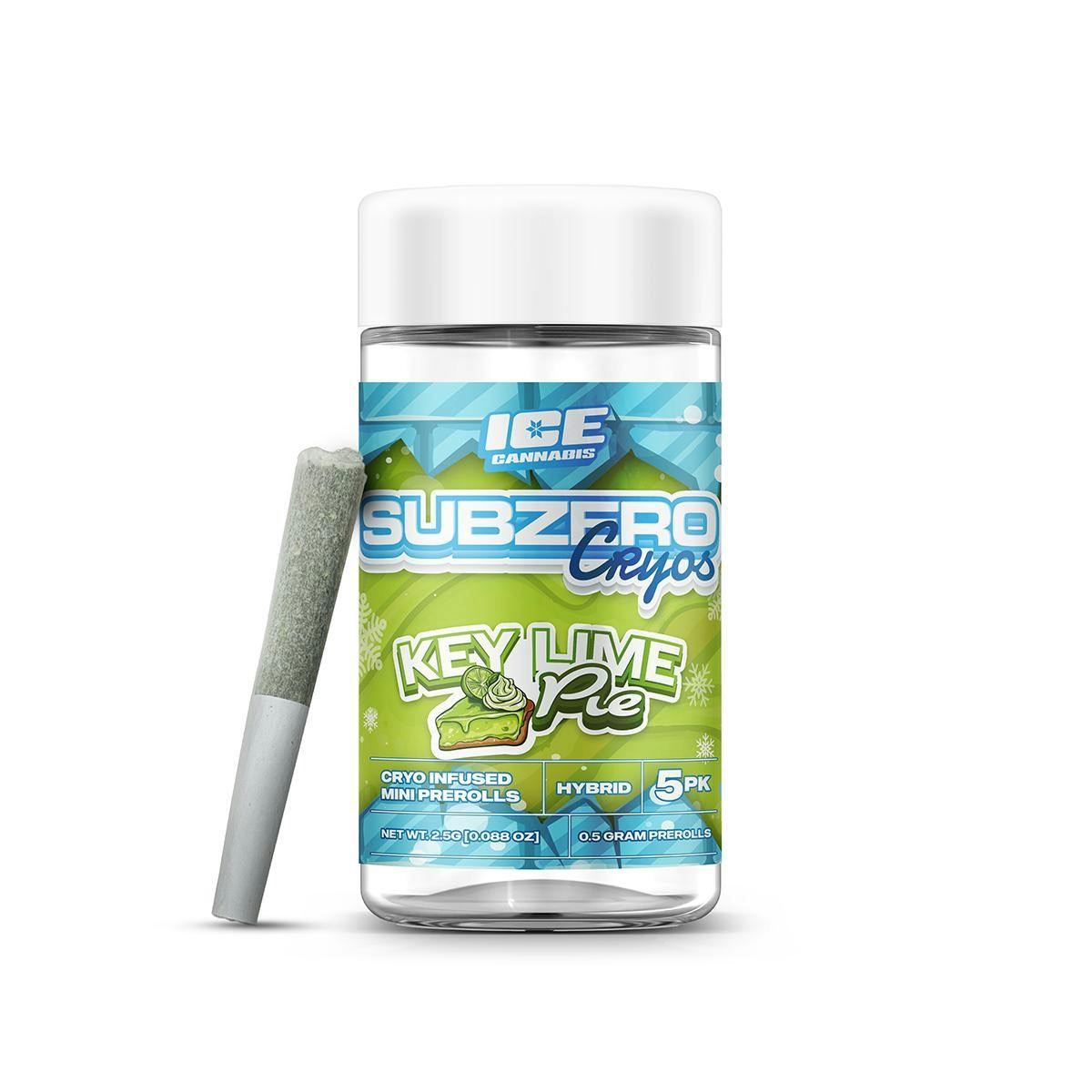 Sub Zero x 5 Pack Cryo Infused Pre-Rolls | Key Lime Pie