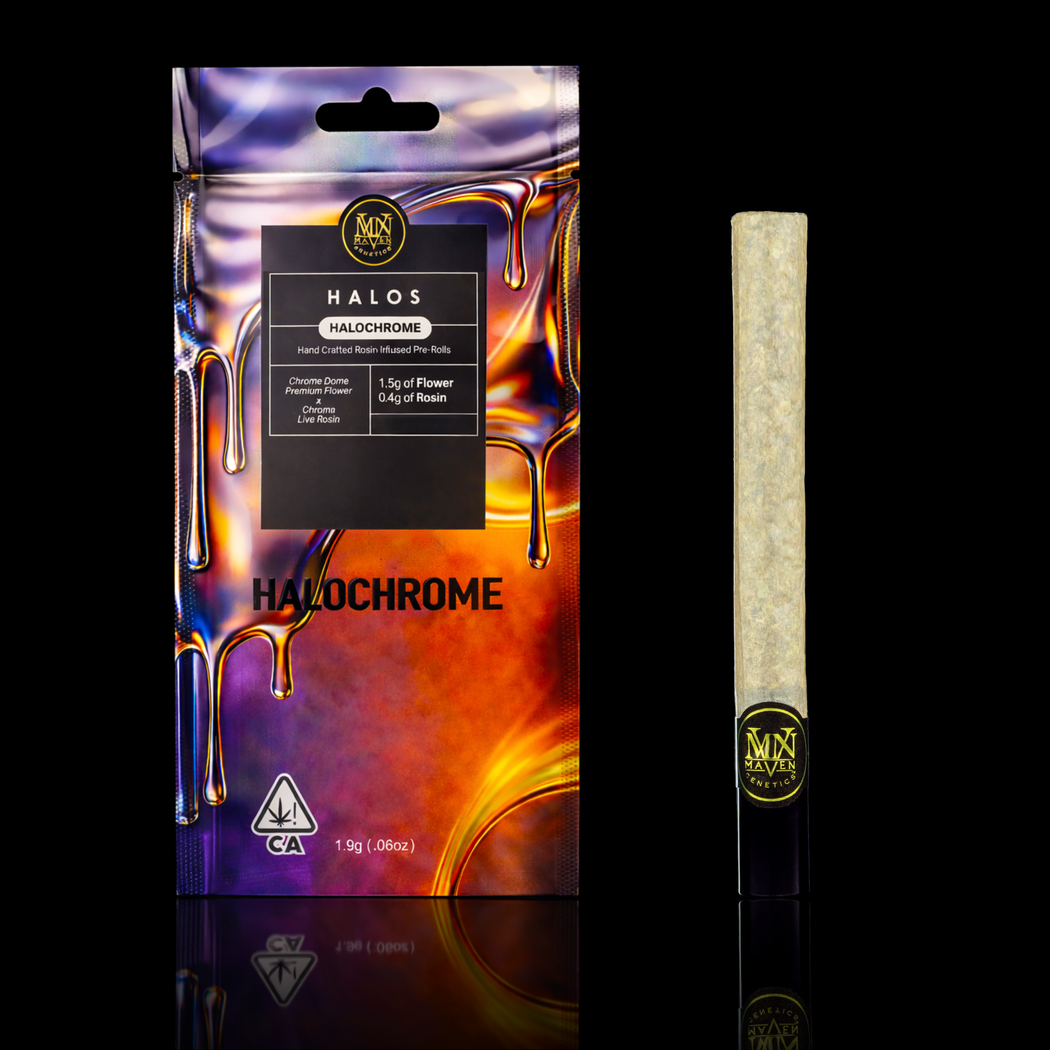 Maven- Halo Infused Preroll Halochrome Hybrid Live Rosin 1.9g