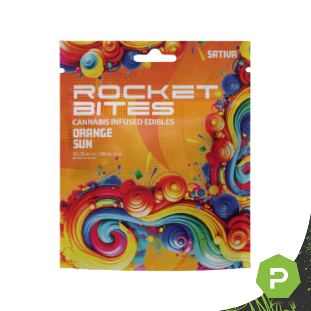 Rocket Bites - 200mg Edible Gummies - Orange Sun