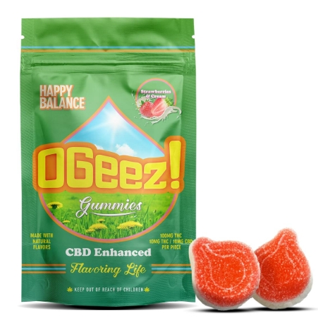 Happy Balance Strawberries & Cream 1:1 ( THC/CBD)  | 10pk/100mg