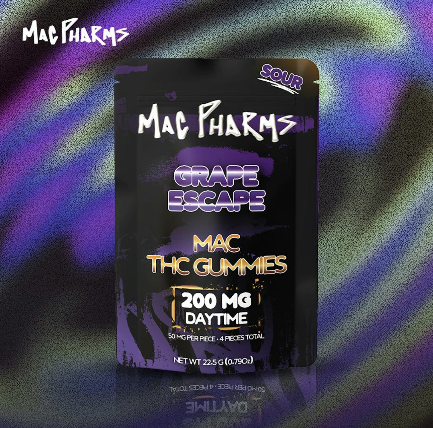 MAC PHARMS | SOUR GRAPE | GUMMIES | 200MG
