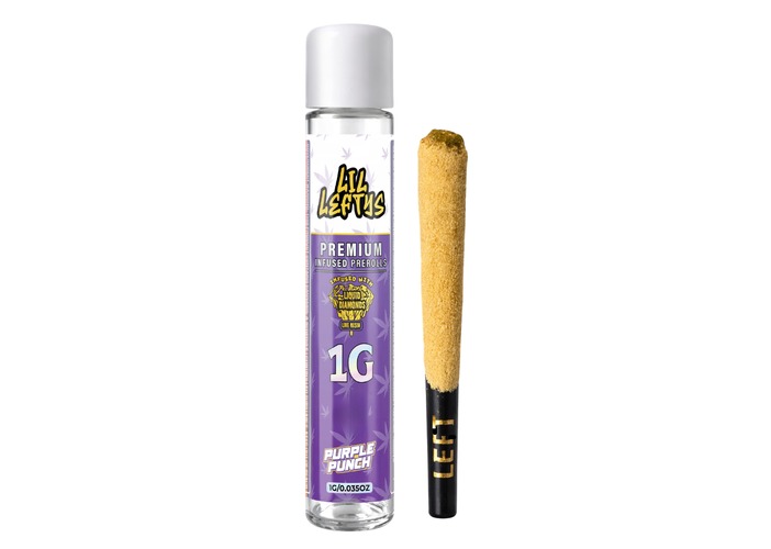 Left Coast - Purple Punch Live Resin Liquid Diamonds Infused Preroll - 1g