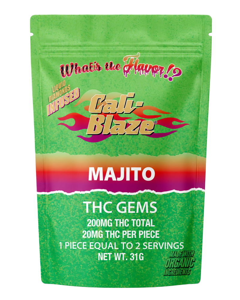 Cali Blaze Gummy Gems 200mg - Mojito