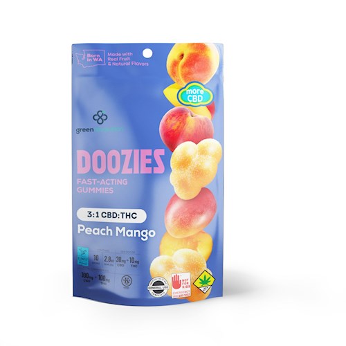 Doozies: Peach Mango 3:1 (CBD/THC) 10pk/400mg - Chews
