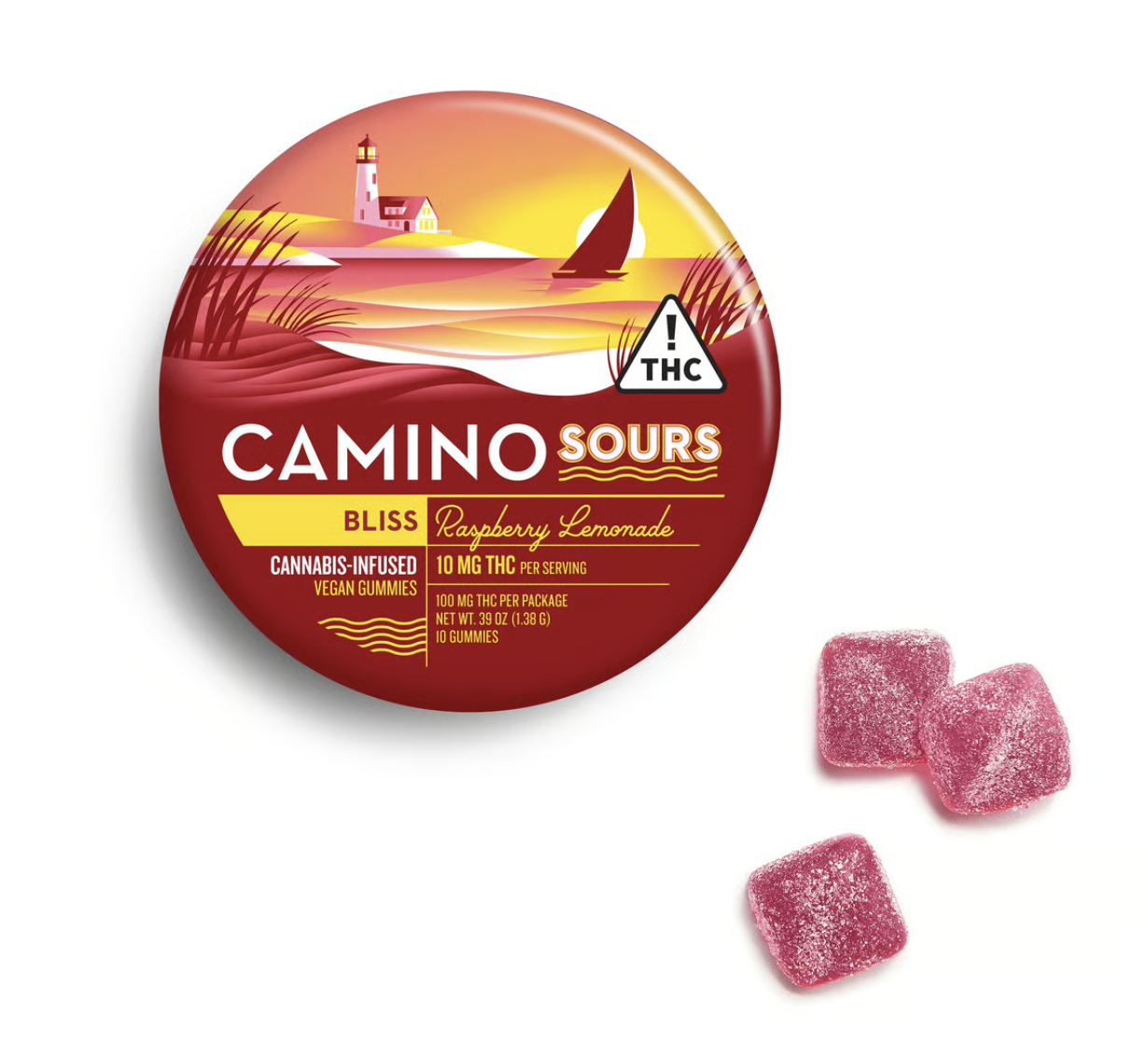 Sours- 'Bliss' Raspberry Lemonade- 10mgTHC