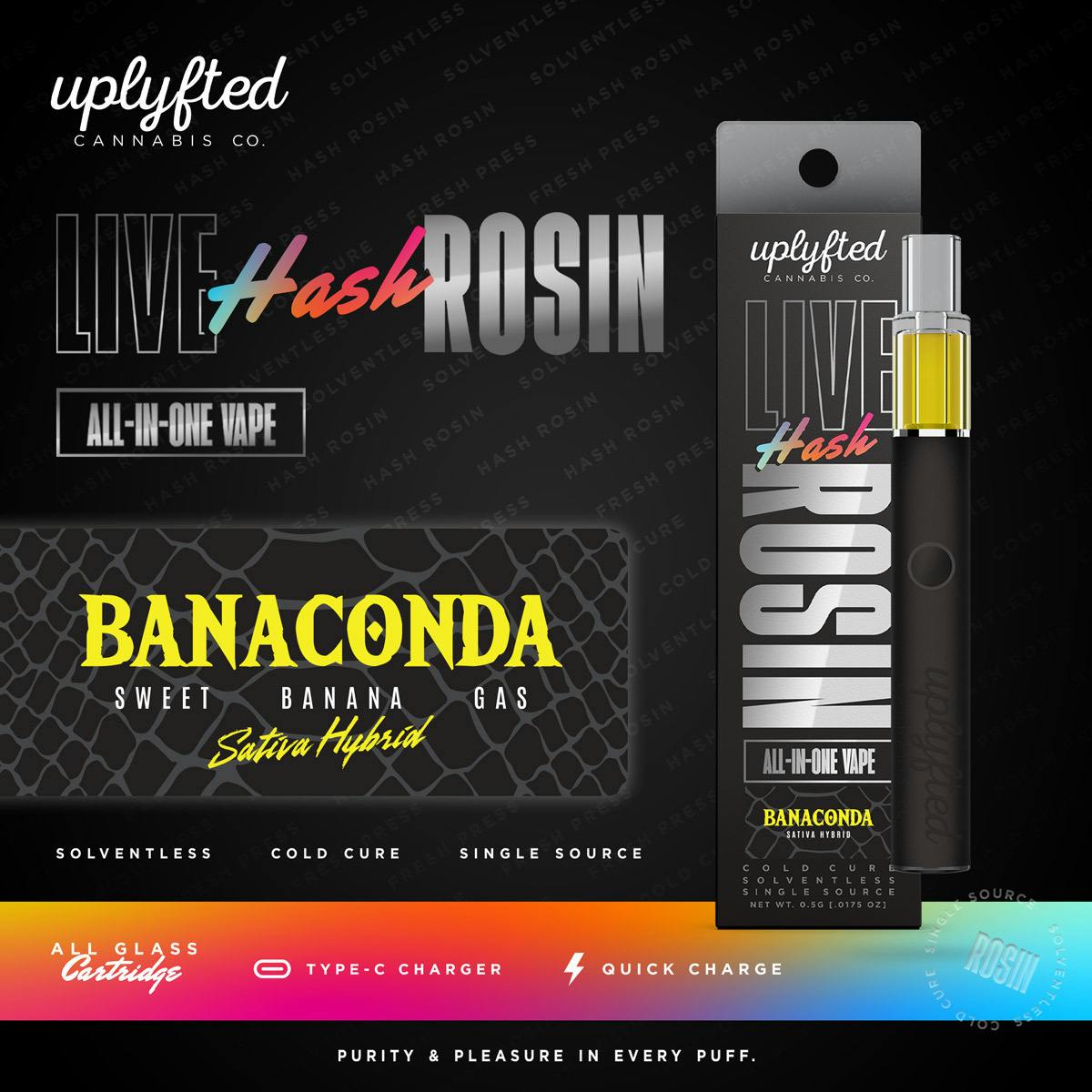 Uplyfted Banaconda Live Rosin 0.5g