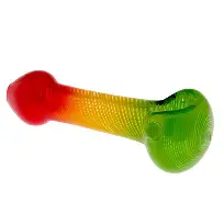 (65215)Rasta Glass Hand Pipe