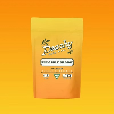 Peachy | 200mg Live Rosin Gummies | Pineapple Orange