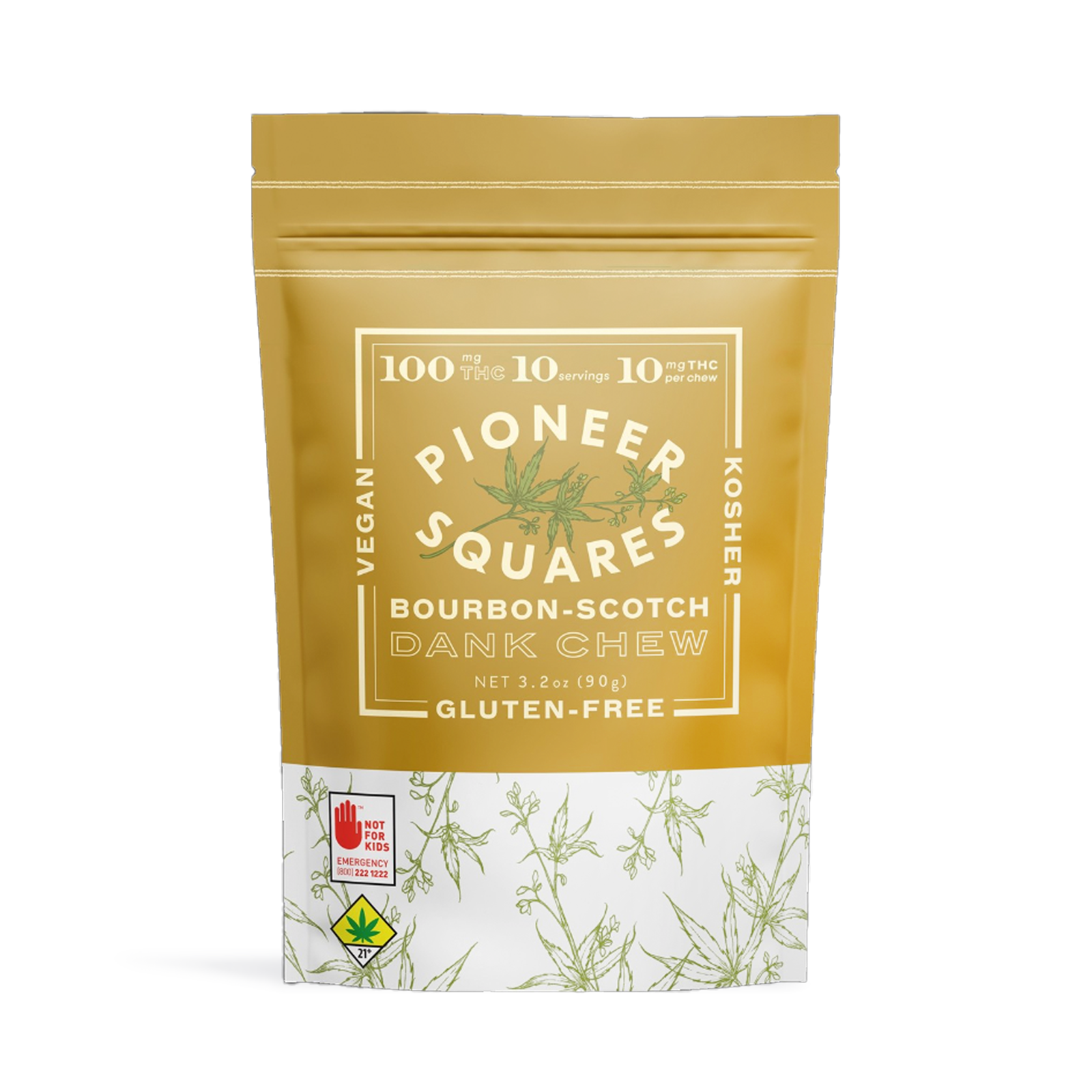 Bourbon-Scotch Dank Chew [10pk] (100mg THC)