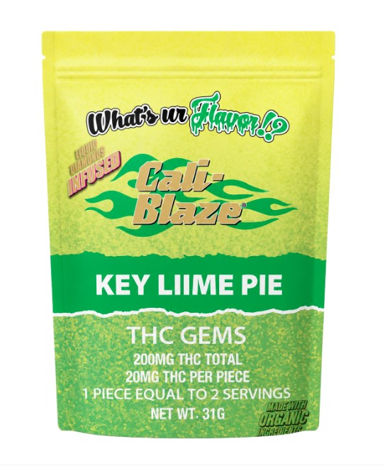 Cali Blaze Gummy Gems 200mg - Key Lime