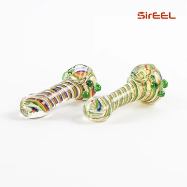 SirEEL - 3.5" Fumes Rainbow Striped Hand Pipe - Assorted Colors