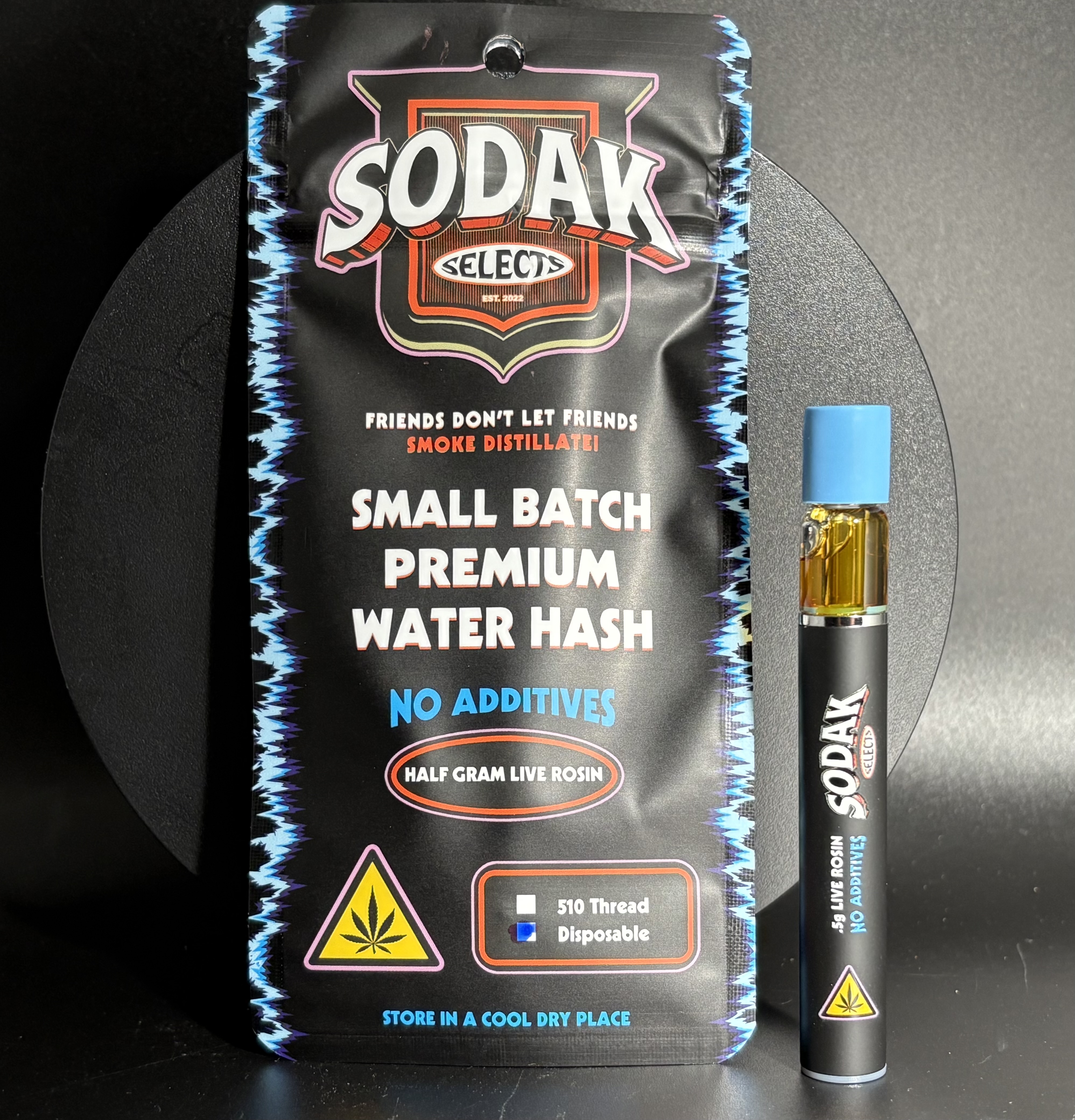 Sodak Selects - Vape - Live Rosin - .5 Gram Disposable - Apples n Strawnanas