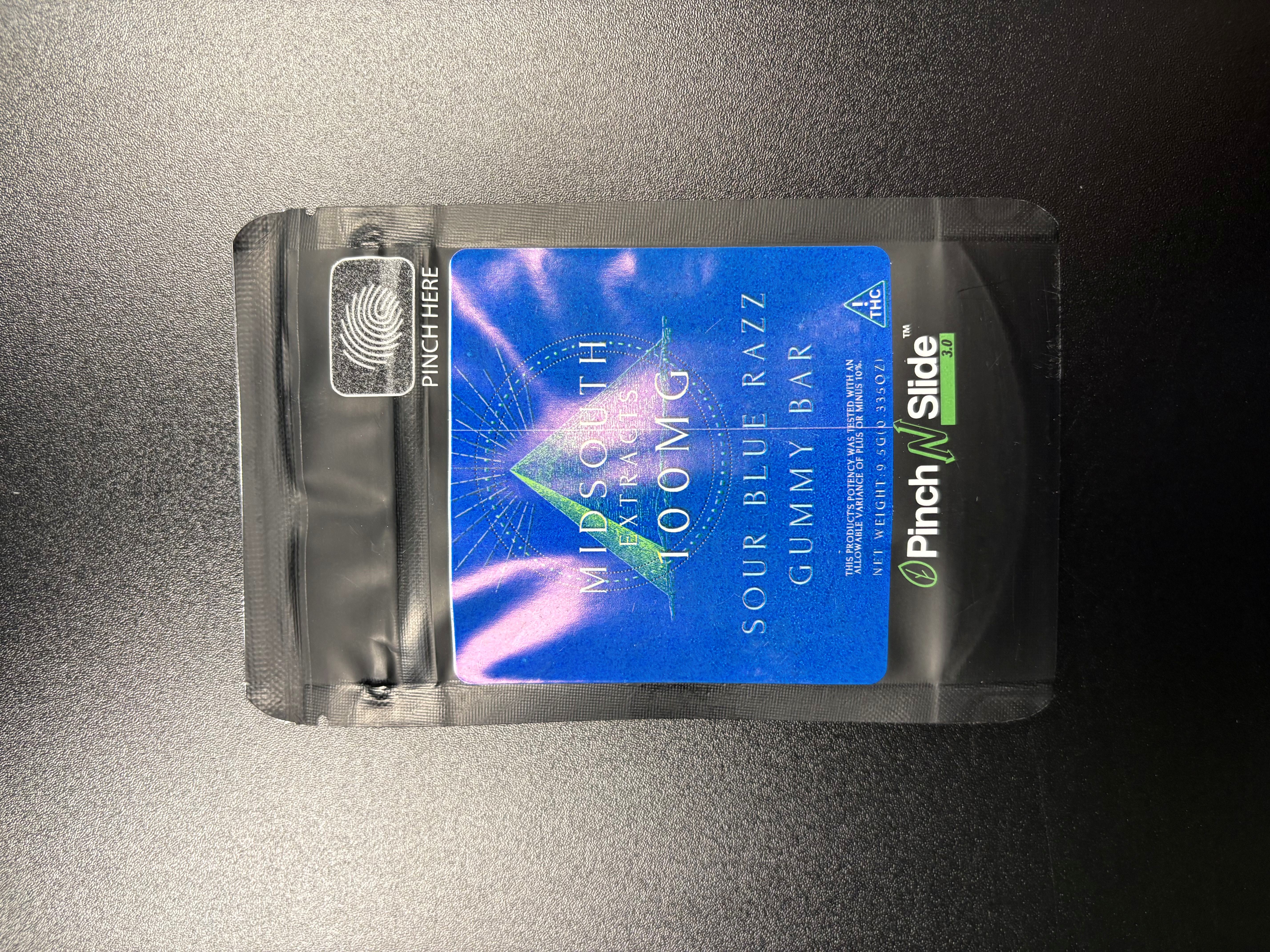 100Mg | Sour Blue Razz | Gummy Bar