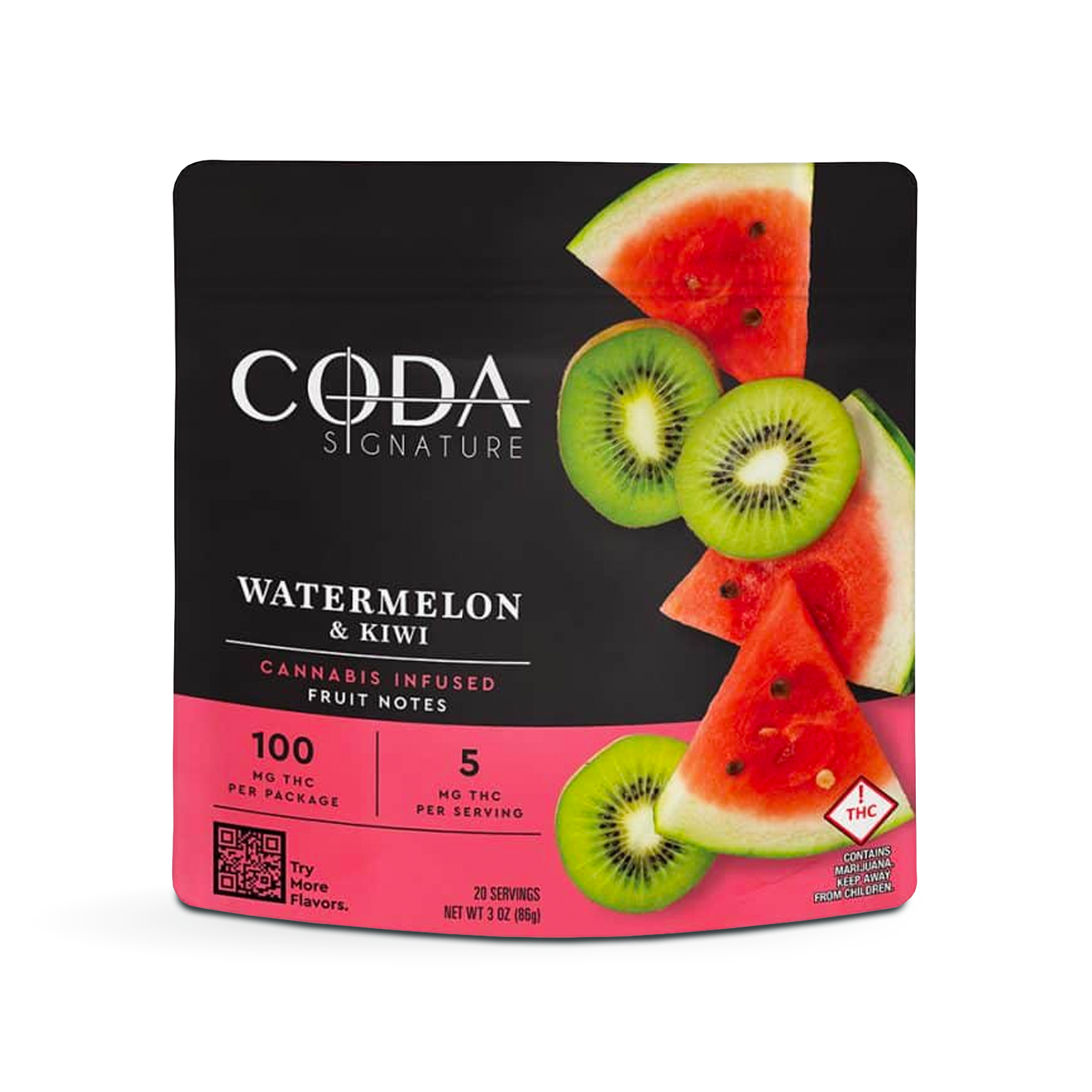 Watermelon & Kiwi Fruit Notes [20pk] (100mg THC)