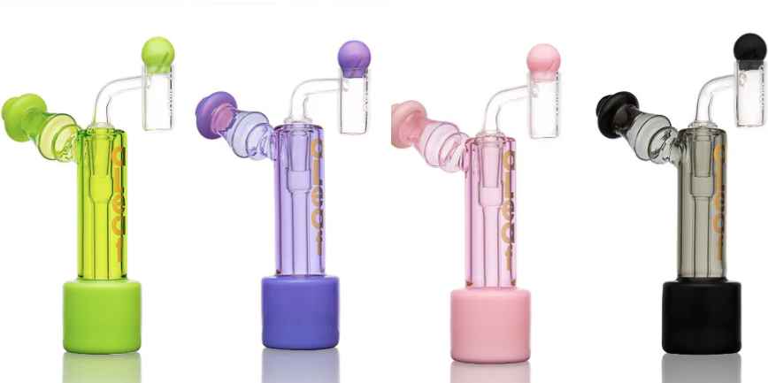 Standing Bubbs Water Pipe 14mm Blue