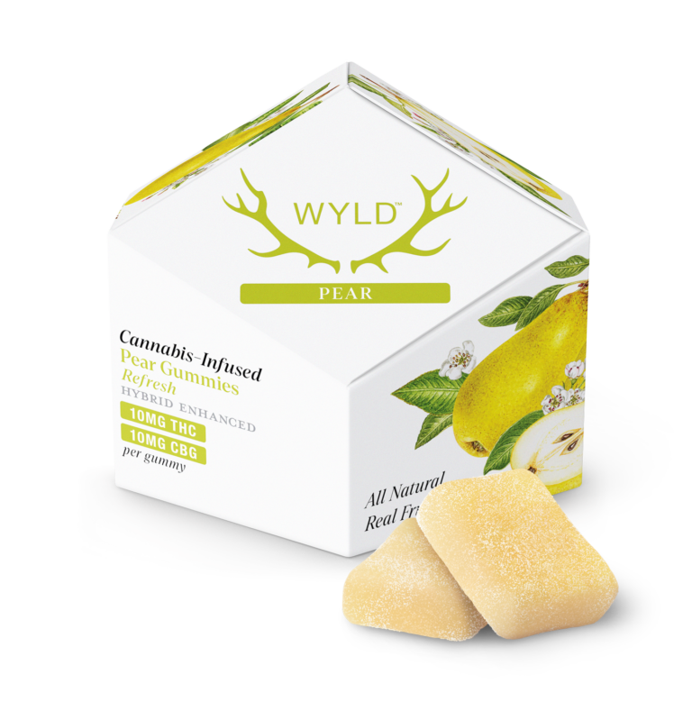 Wyld: 100mg Pear 1:1 THC/CBG Hybrid Gummies - 40g