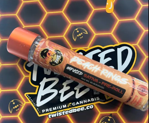 Jungle Juice | Peach Rings | Infused Tarantula Pre-Roll | 1g | Indica