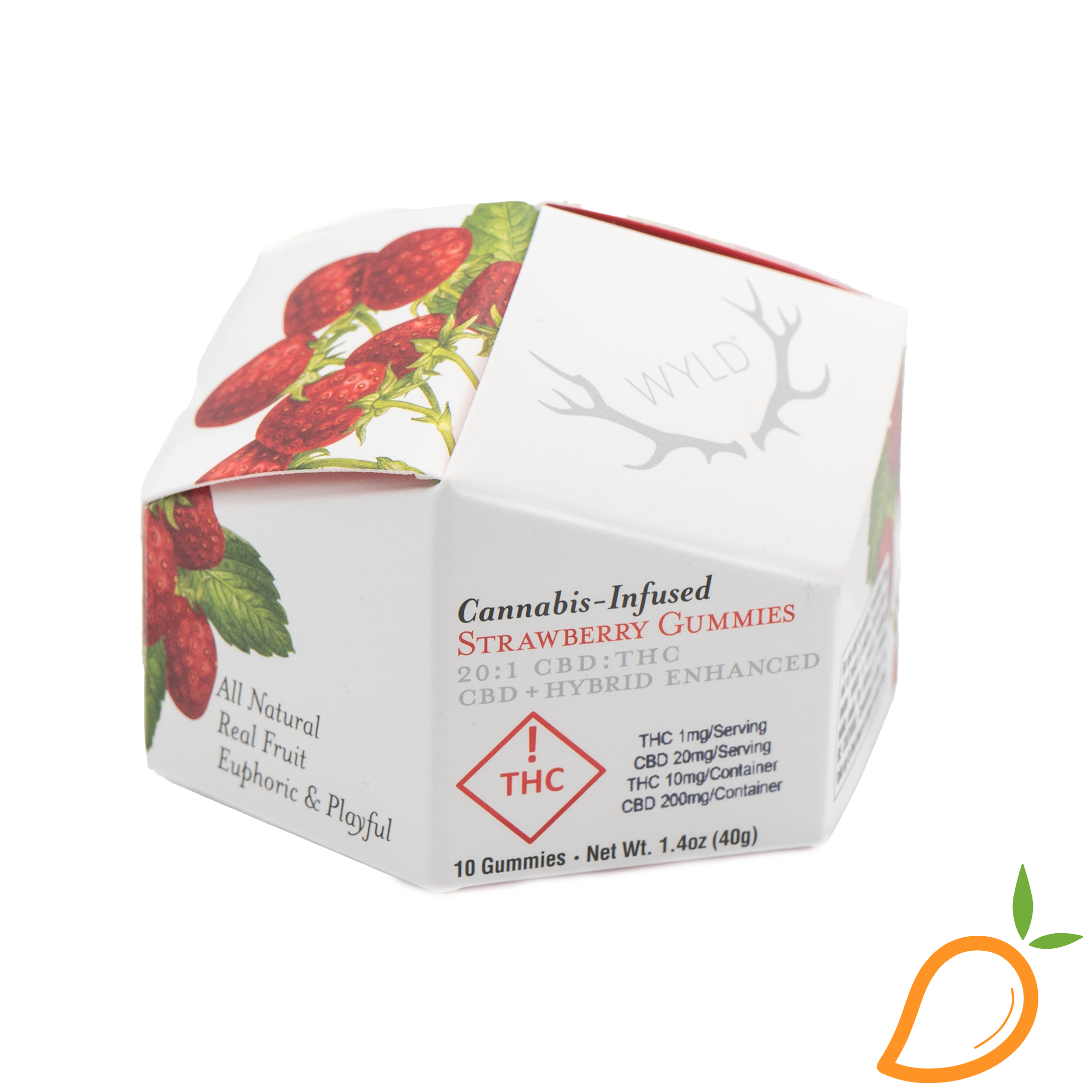 100mg 20:1 CBD/THC Strawberry Gummies