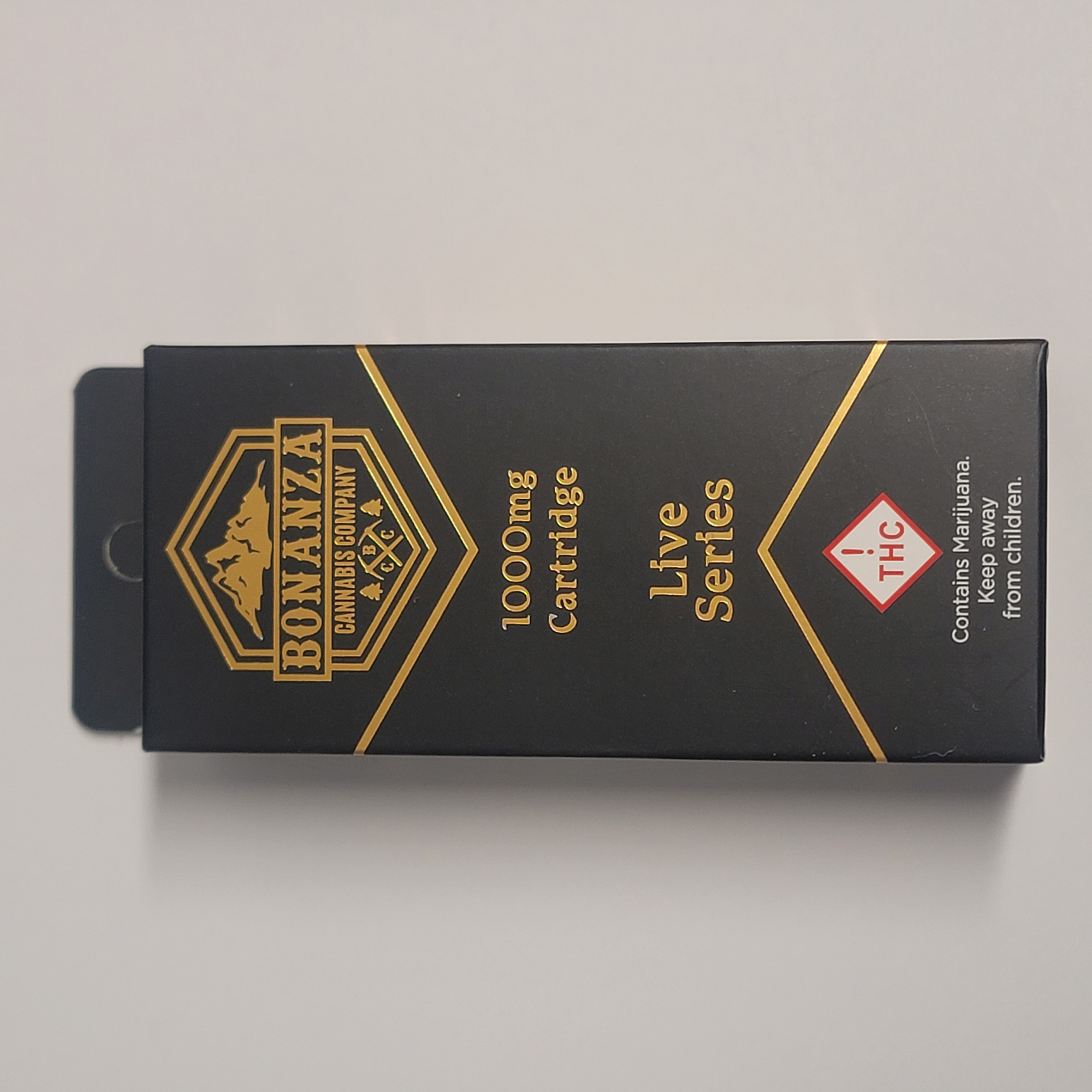 Bonanza Live Resin Cartridge 1g Indica; Pave