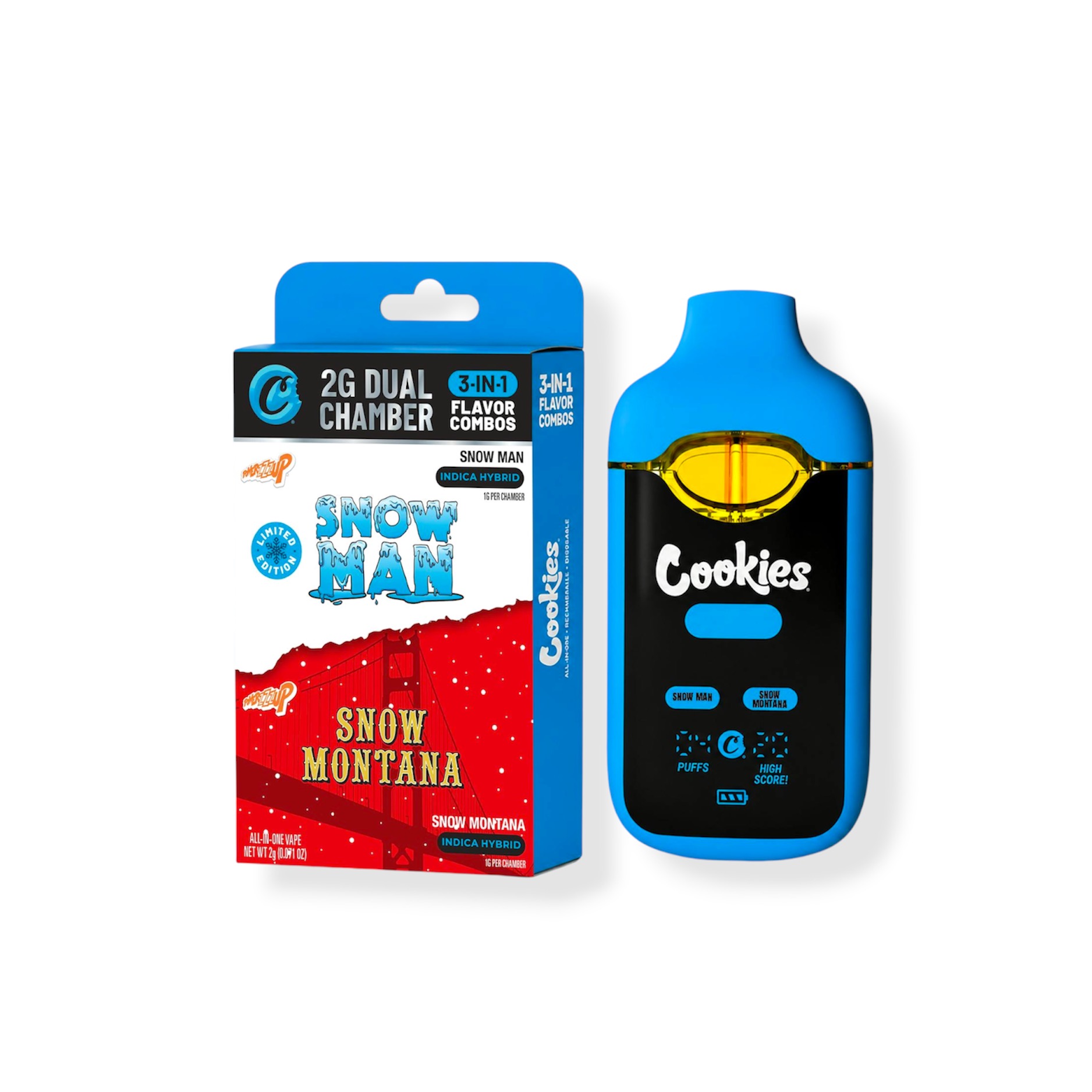 Cookies - 2g Dual Chamber Disposable Vape - Snowman x Snow Montana