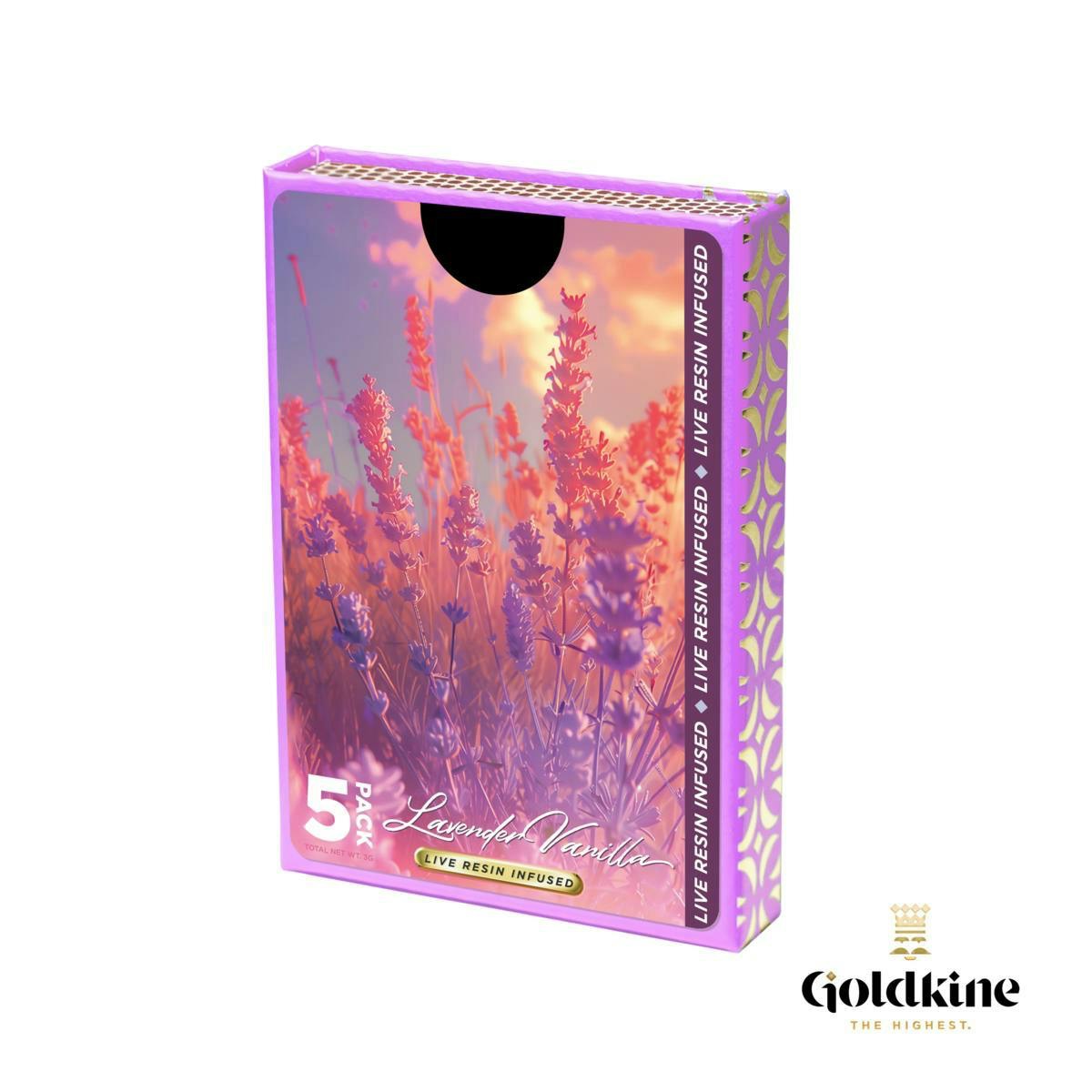 Goldkine x 5 Pack Live Resin Infused Pre-Rolls | Lavender Vanilla
