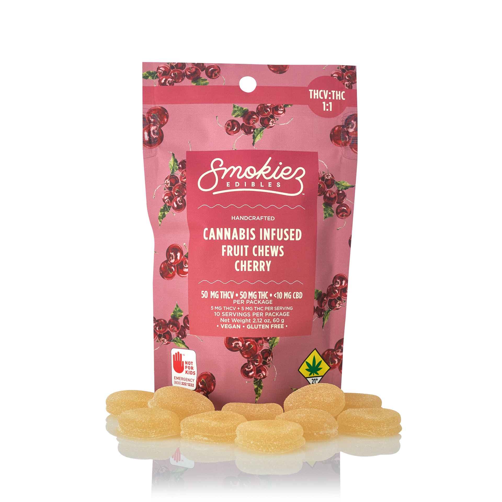THC:THCV 1:1 50mg Cherry Fruit Chews