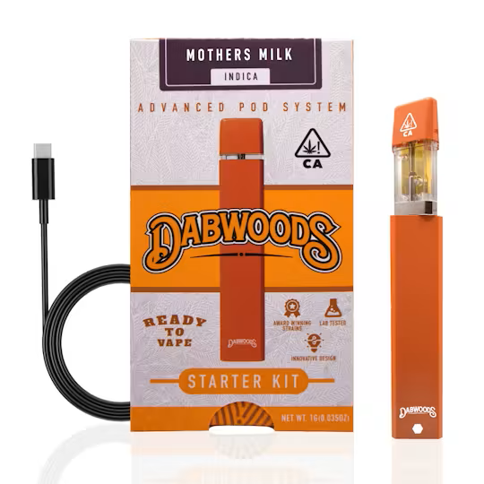 Dabwoods - Mothers Milk - Disposable Cart 1G Dist Indica