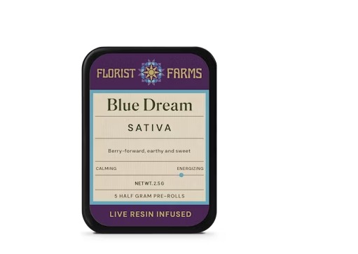 Florist Farms - Blue Dream Live Resin Infused Prerolls 5pk - 2.5g
