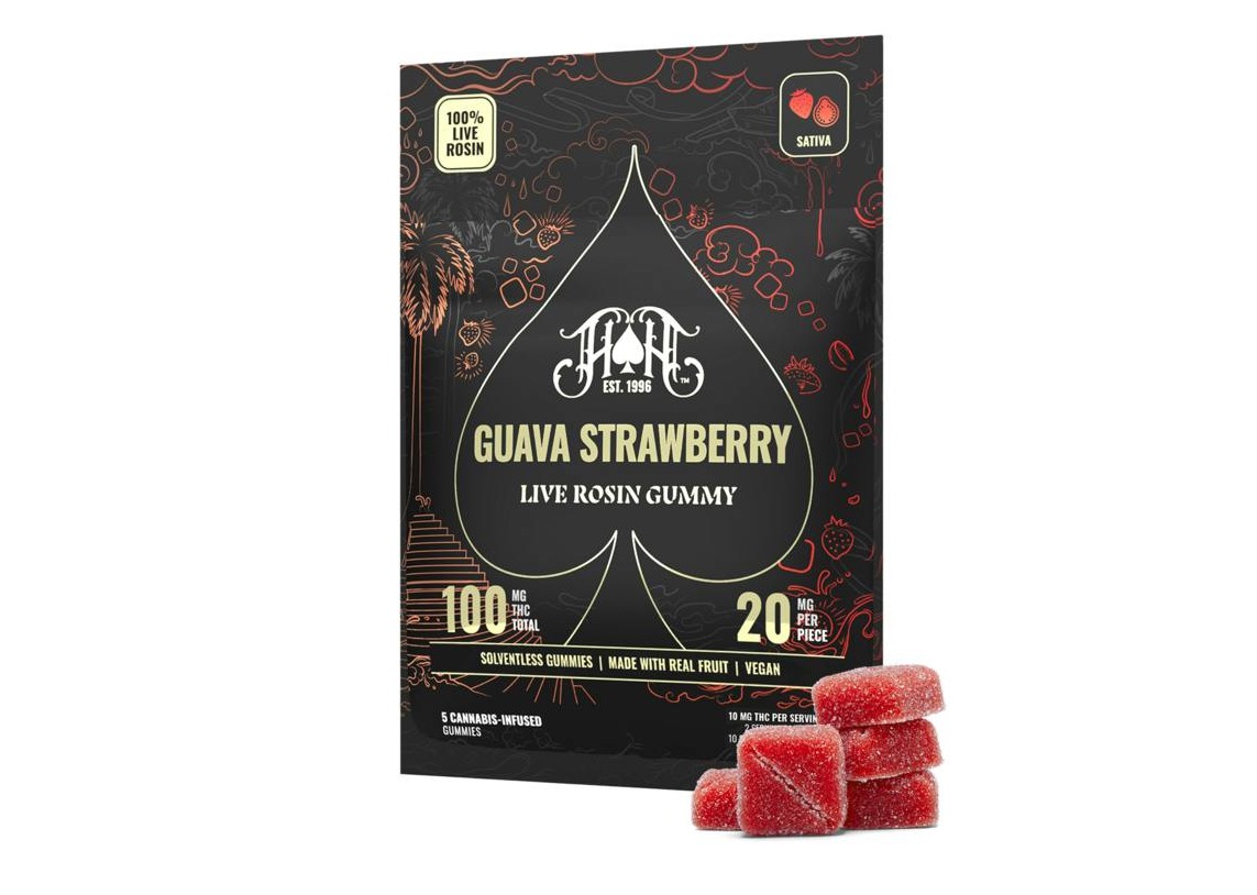 Guava Strawberry | Live Rosin Gummies | 5pk | 100mg