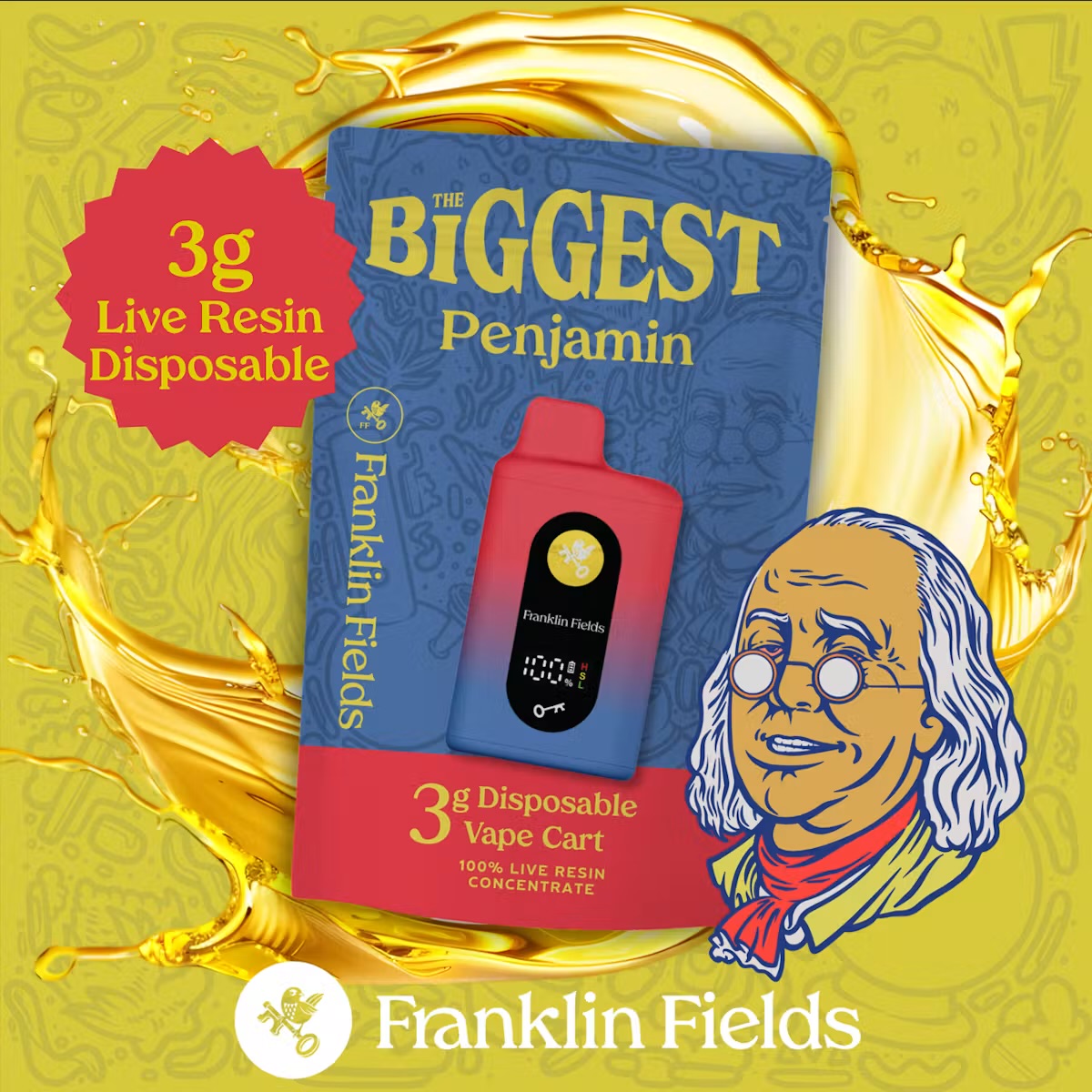 Franklin Fields Cherry Blossom Live Resin Penjamin 3.0g