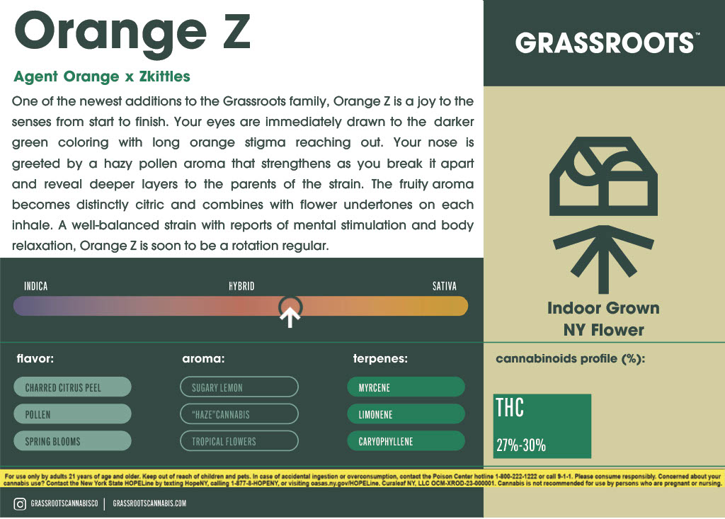 Grassroots | Flower | Orange Z | 3.5 g