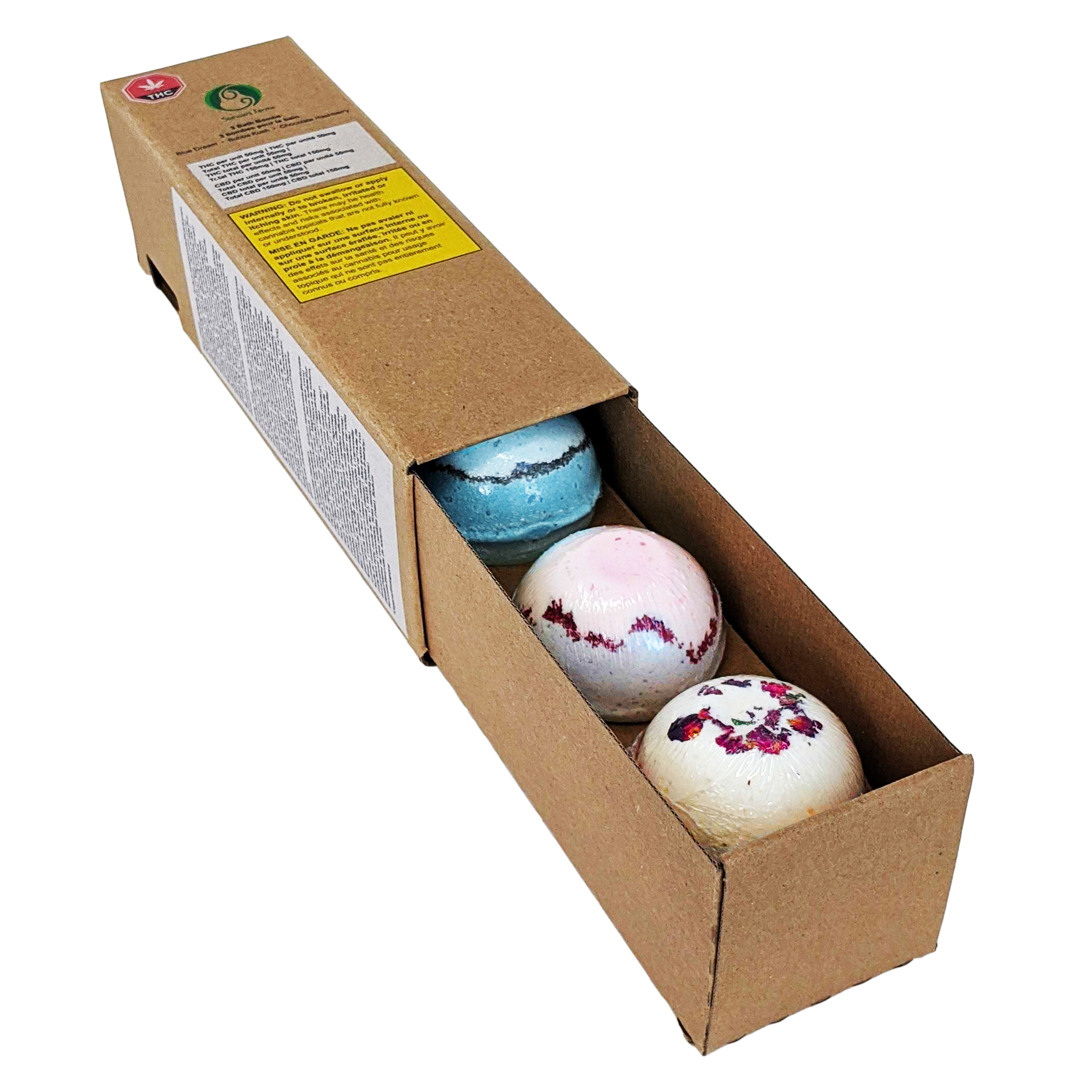 Rebound by Stewart Farms - Blue Dream-Chocolate Hash Berry-Bubba Kush Bath Bomb - 3x130g
