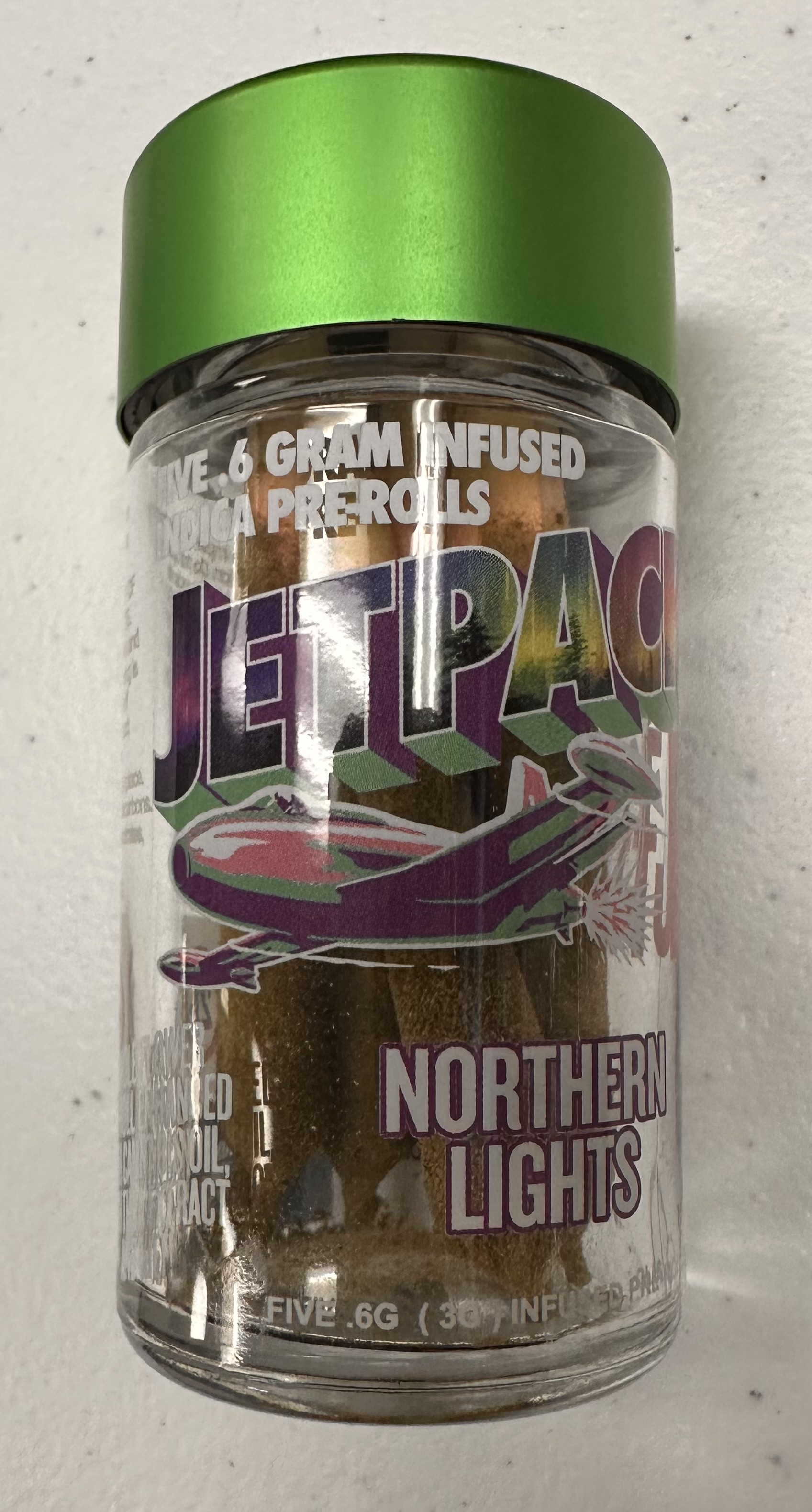 Jetpacks | "FJ3" Infused Pre-Roll | Northern Lights 5 pack