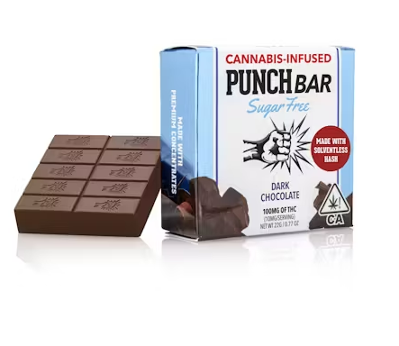 Punch Edibles Sugar-Free Dark Chocolate Punchbar 100MG