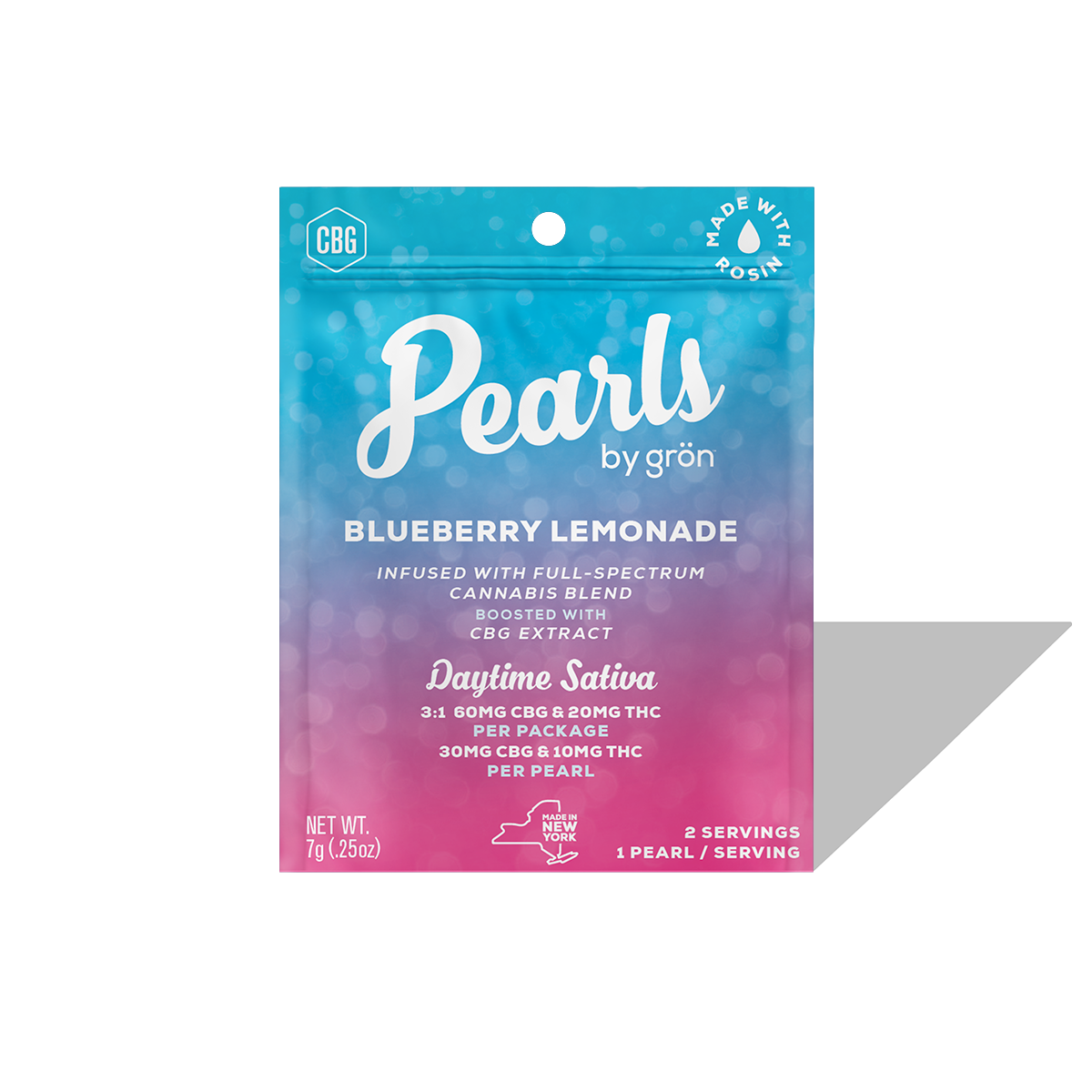 3:1 Blueberry Lemonade Pearls 2-Pack - CBG/THC - Daytime Sativa