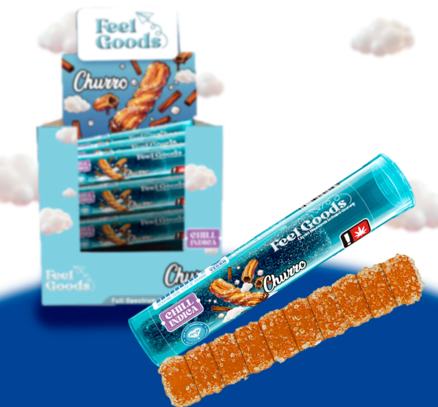 100mg Churro Indica - Gummy Straw - Feel Goods