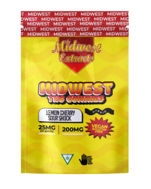 Midwest Extracts Lemon Cherry Sour Shock Gummy 200mg