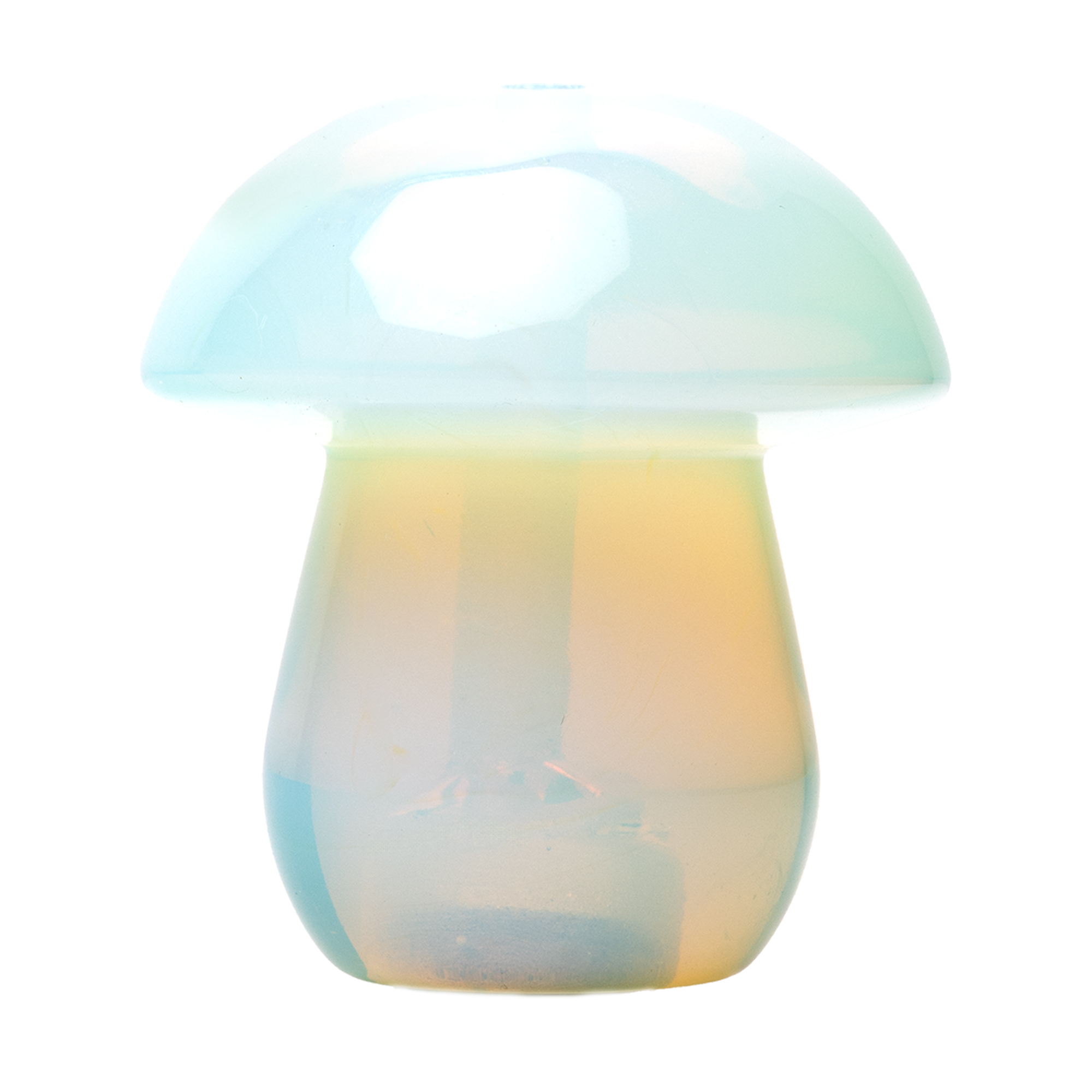 Gemstone Shroom Pipe | Opalite