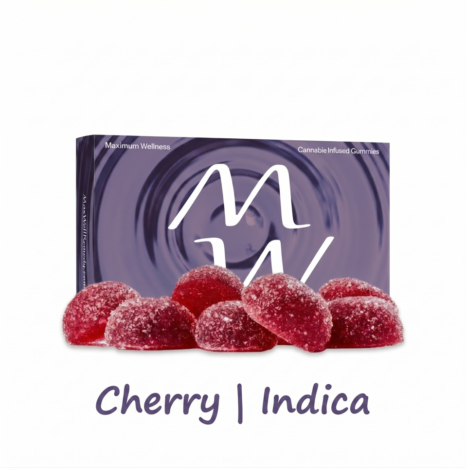 Cherry Indica Gummies I 100mg THC: 50mg CBN: 25mg CBD