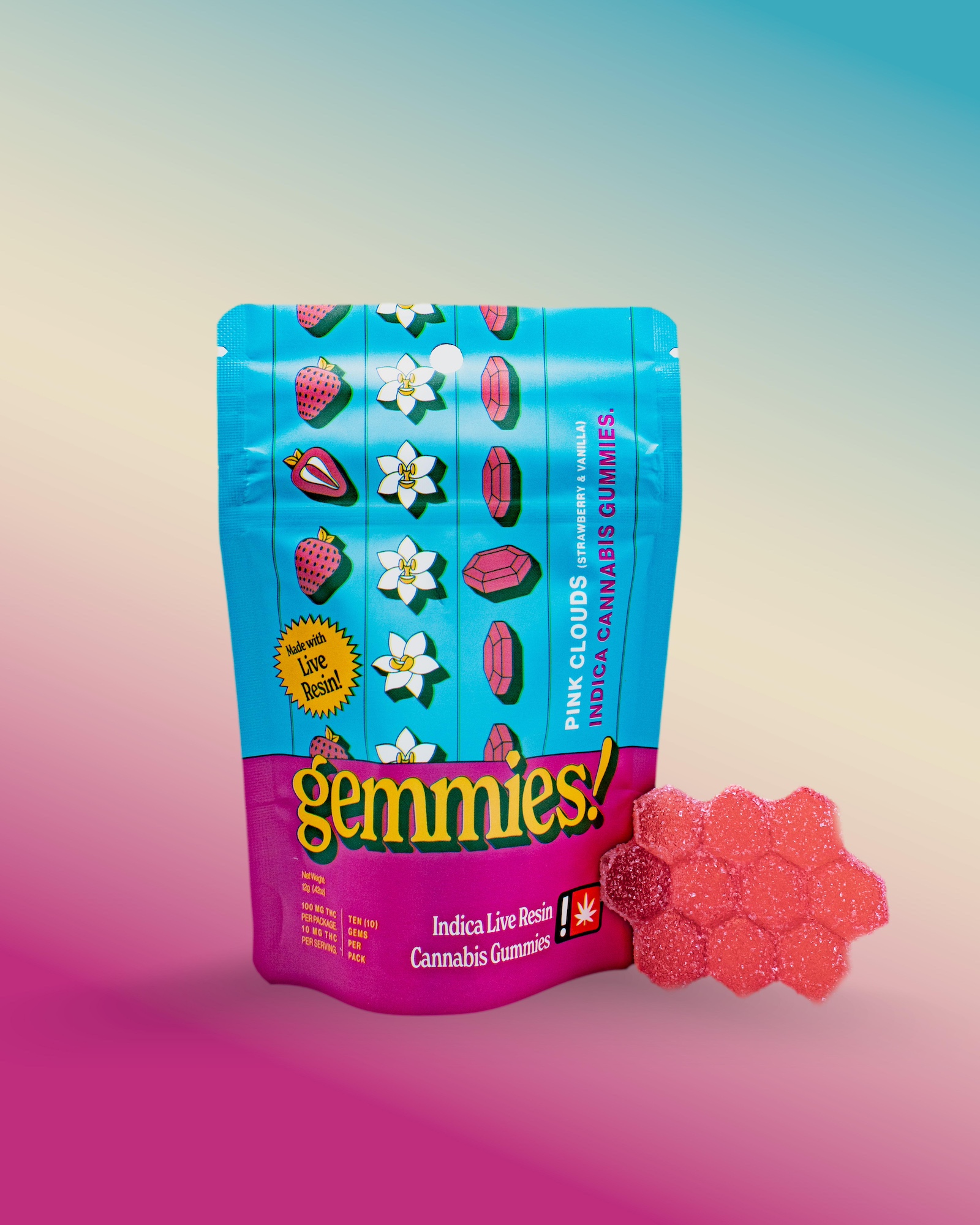 HIGHER CULTURES - EDIBLE - 100MG - INDICA - PINK CLOUDS