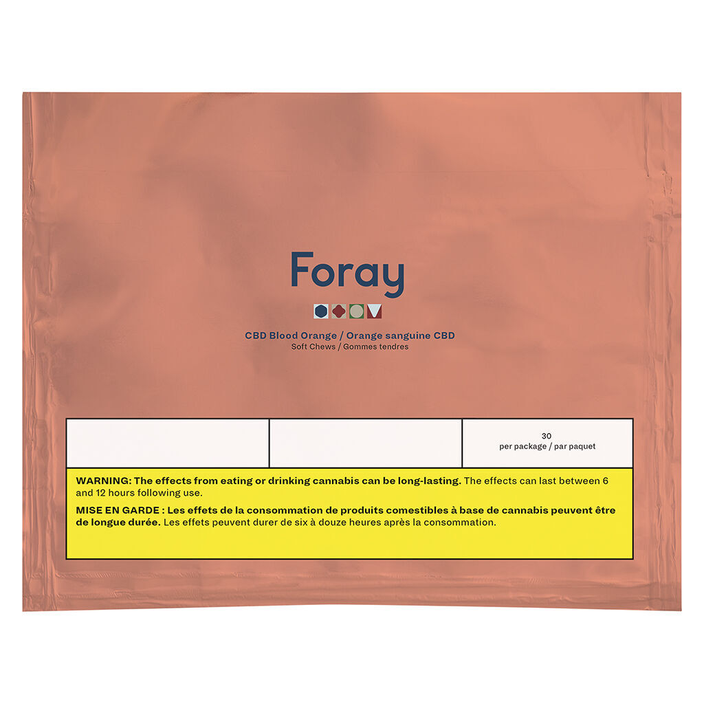 Foray - CBD Blood Orange Soft Chews Blend - 30 Pack