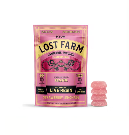 Lost Farms | Strawberry Lemonade x Napa | Live Resin Gummies 10PK