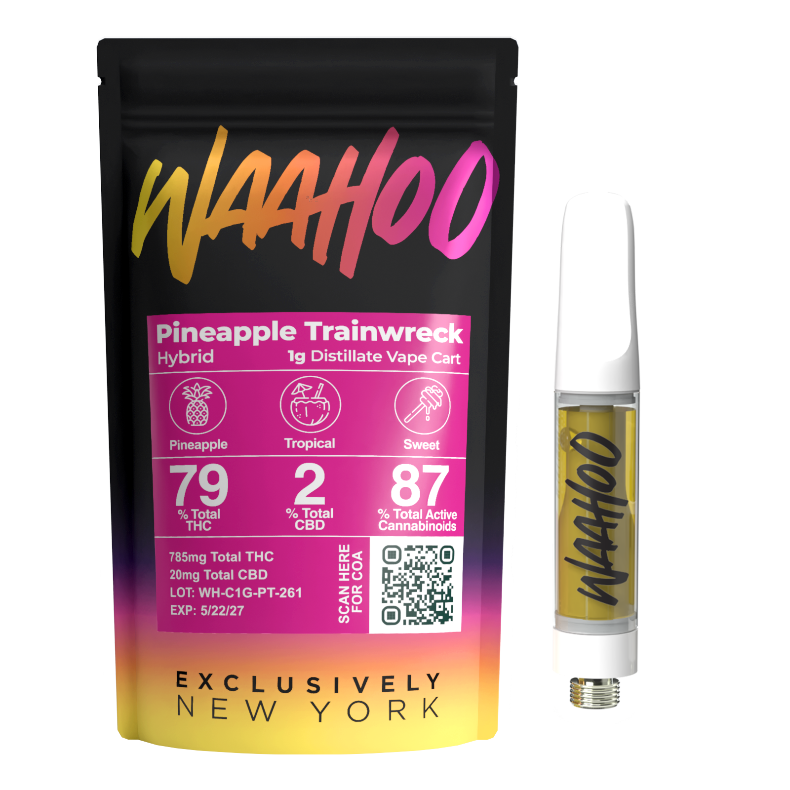 Waahoo | Pineapple Trainwreck | 1g Cart (H)