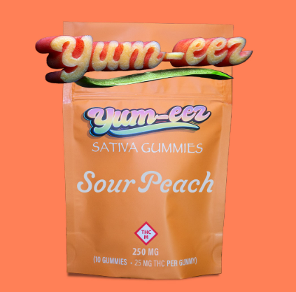 Sour Peach 250mg Gummies - Yumeez