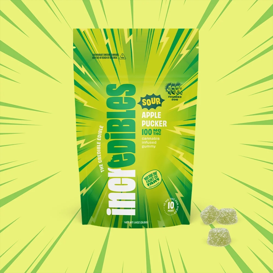 Gummy 100mg - Sour Apple Pucker (Hybrid)