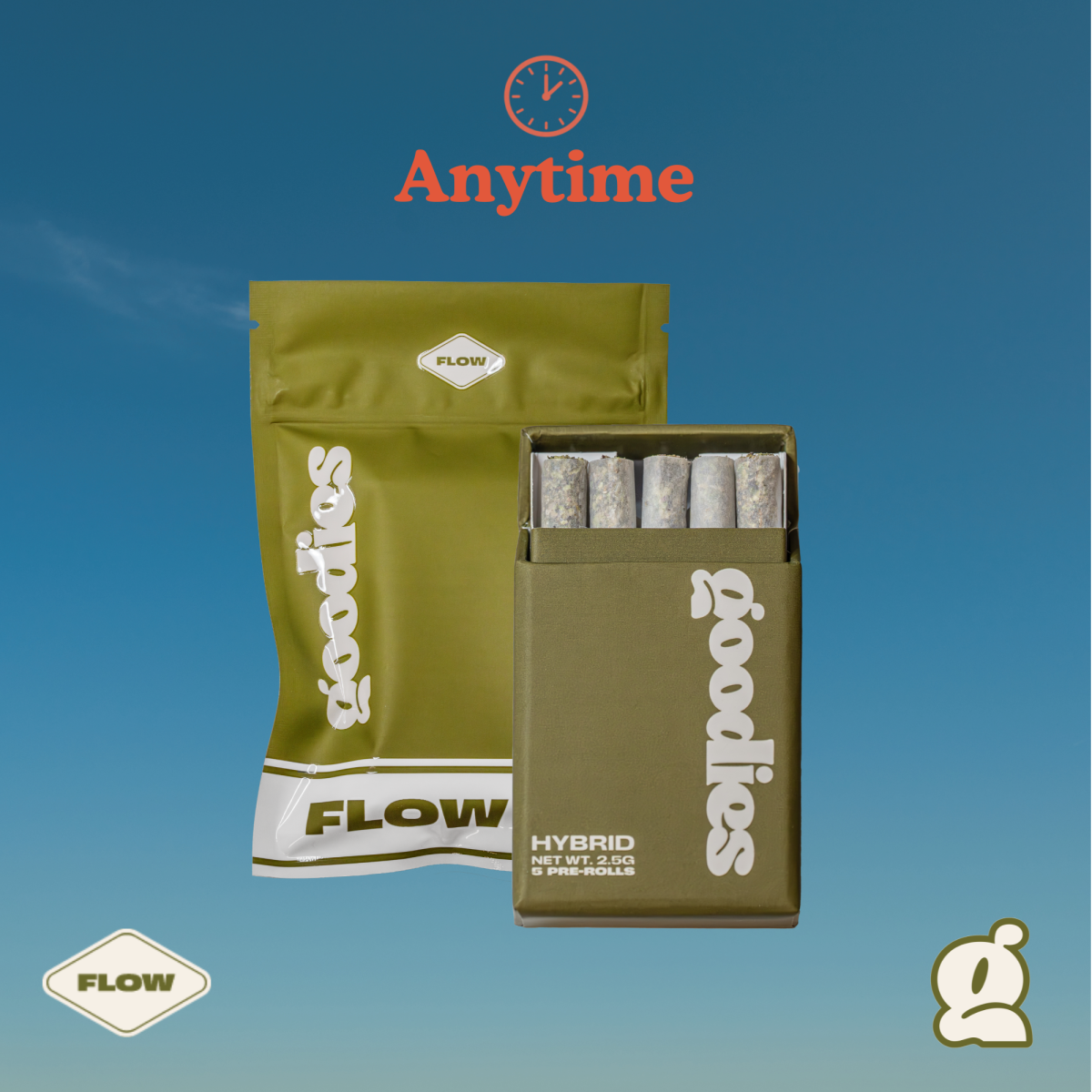 Goodies l Flow Anytime Pre Rolls l 5pk l 2.5g