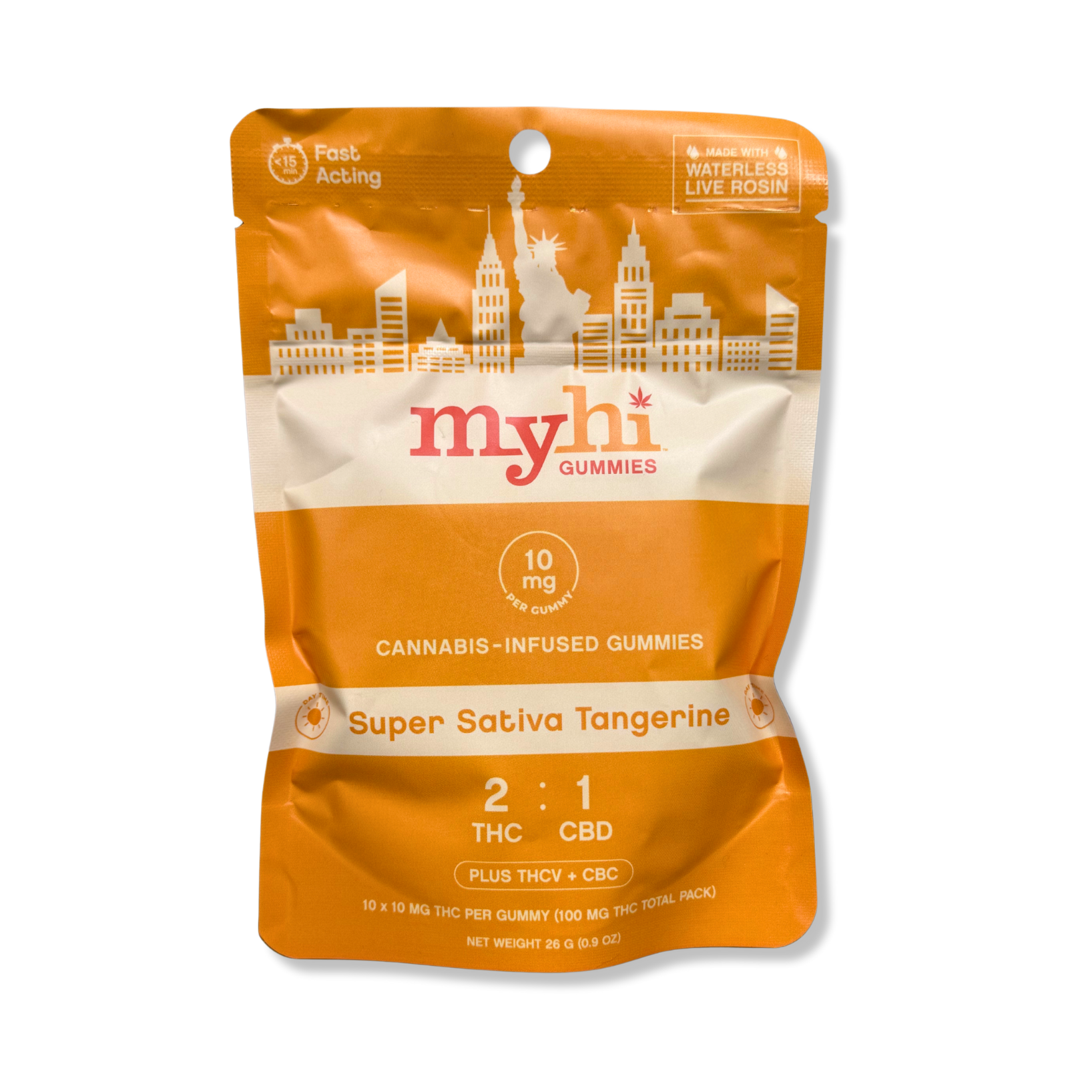 MyHi - Tangie 2:1 THC:CBD Live Rosin Gummies 10pk - 100mg