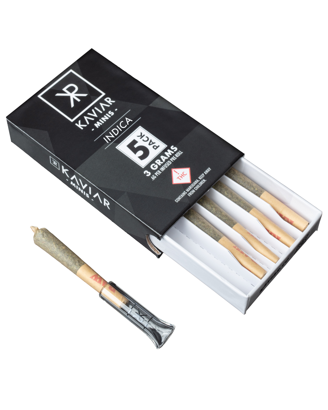 Kaviar Indica Mini Infused Pre-Rolls 5pk 3g